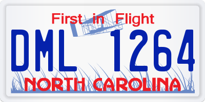 NC license plate DML1264
