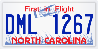 NC license plate DML1267