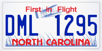NC license plate DML1295