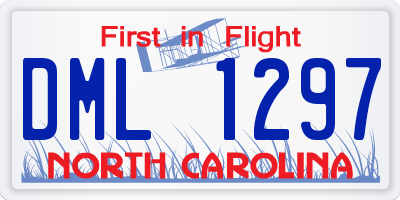 NC license plate DML1297