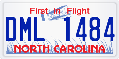 NC license plate DML1484
