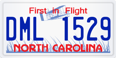 NC license plate DML1529