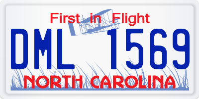 NC license plate DML1569