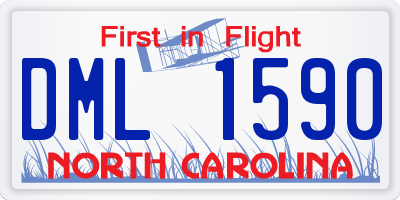 NC license plate DML1590