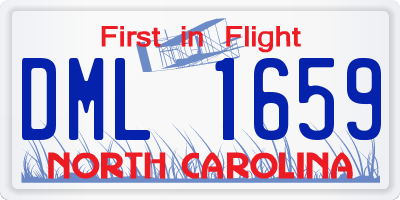 NC license plate DML1659