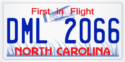 NC license plate DML2066