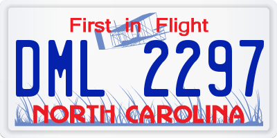 NC license plate DML2297