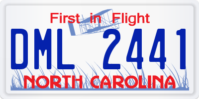 NC license plate DML2441