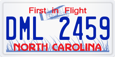 NC license plate DML2459