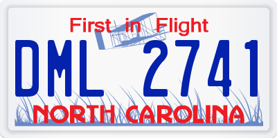 NC license plate DML2741