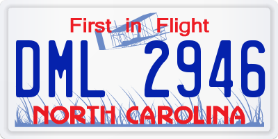 NC license plate DML2946