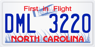 NC license plate DML3220