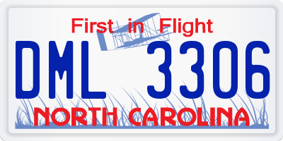 NC license plate DML3306