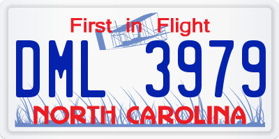 NC license plate DML3979