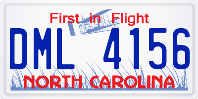 NC license plate DML4156