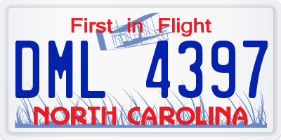 NC license plate DML4397