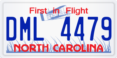 NC license plate DML4479
