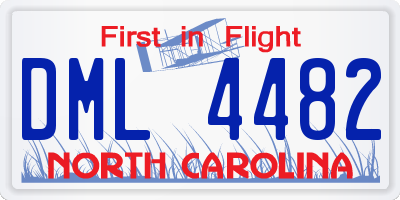 NC license plate DML4482
