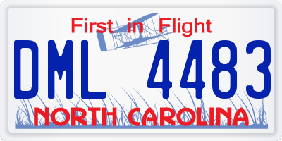 NC license plate DML4483