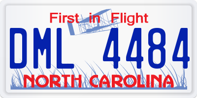 NC license plate DML4484