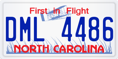 NC license plate DML4486
