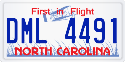 NC license plate DML4491
