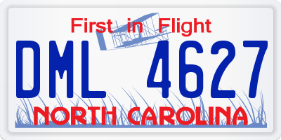 NC license plate DML4627