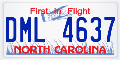 NC license plate DML4637