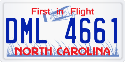 NC license plate DML4661
