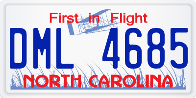 NC license plate DML4685