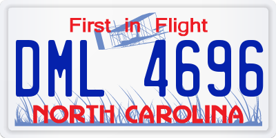 NC license plate DML4696