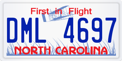 NC license plate DML4697