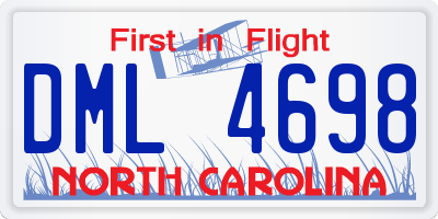 NC license plate DML4698
