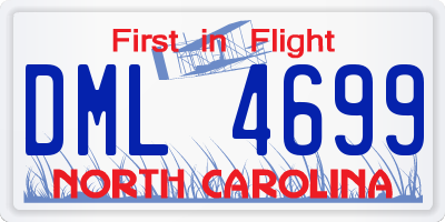NC license plate DML4699
