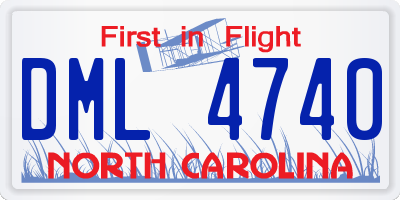 NC license plate DML4740