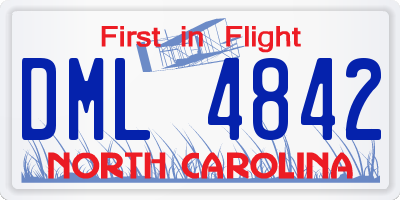 NC license plate DML4842