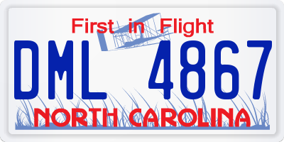 NC license plate DML4867