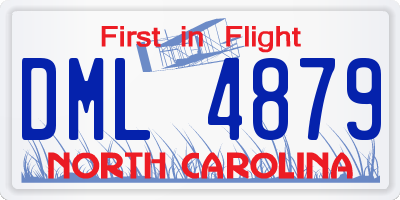 NC license plate DML4879
