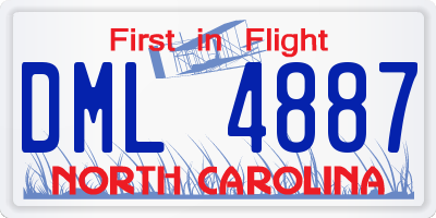 NC license plate DML4887