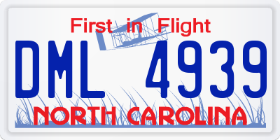 NC license plate DML4939