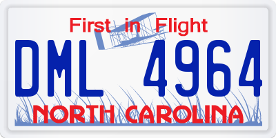 NC license plate DML4964