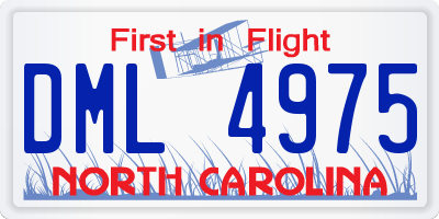 NC license plate DML4975