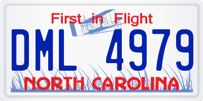NC license plate DML4979
