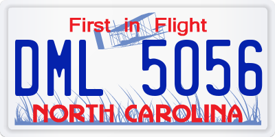 NC license plate DML5056