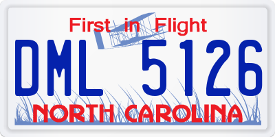 NC license plate DML5126
