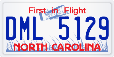 NC license plate DML5129