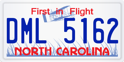 NC license plate DML5162