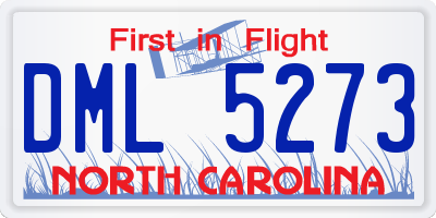 NC license plate DML5273