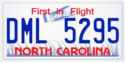NC license plate DML5295