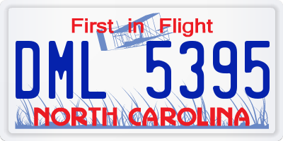 NC license plate DML5395